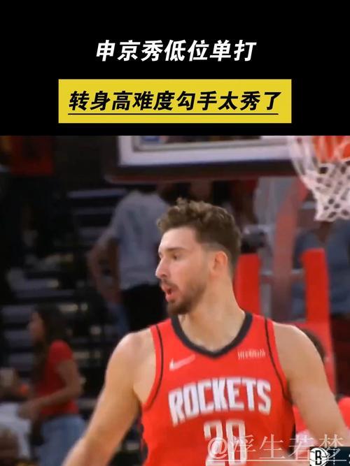 申京运球单打 低位转身挑篮得分